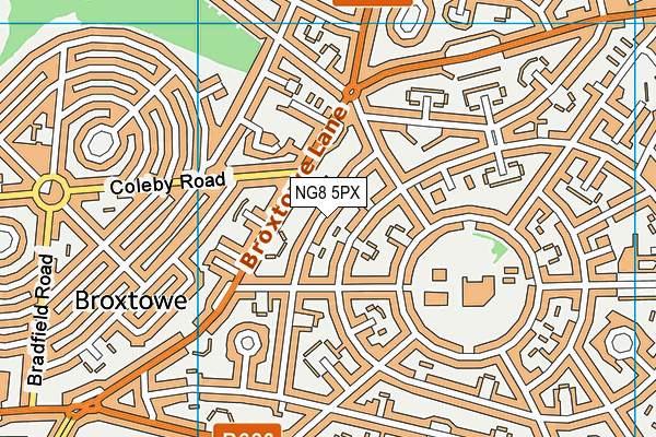 NG8 5PX map - OS VectorMap District (Ordnance Survey)