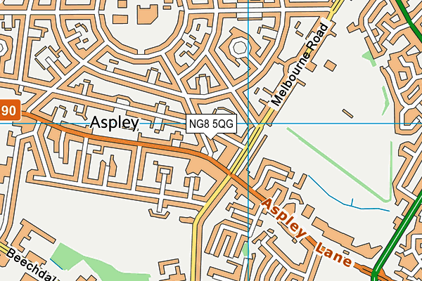 NG8 5QG map - OS VectorMap District (Ordnance Survey)