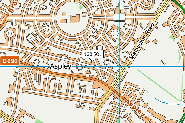 NG8 5QL map - OS VectorMap District (Ordnance Survey)