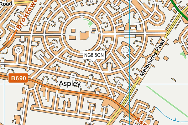 NG8 5QN map - OS VectorMap District (Ordnance Survey)