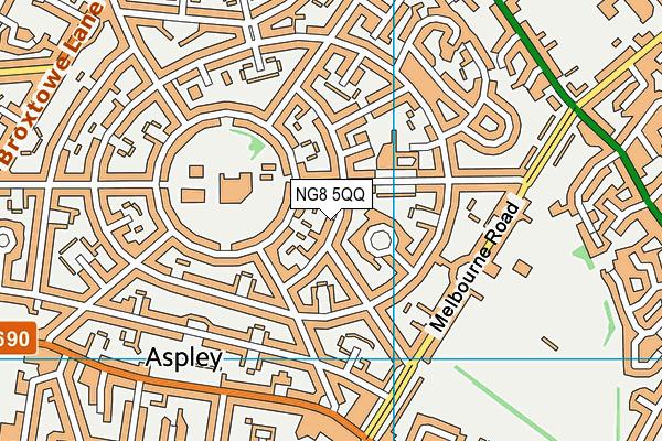 NG8 5QQ map - OS VectorMap District (Ordnance Survey)