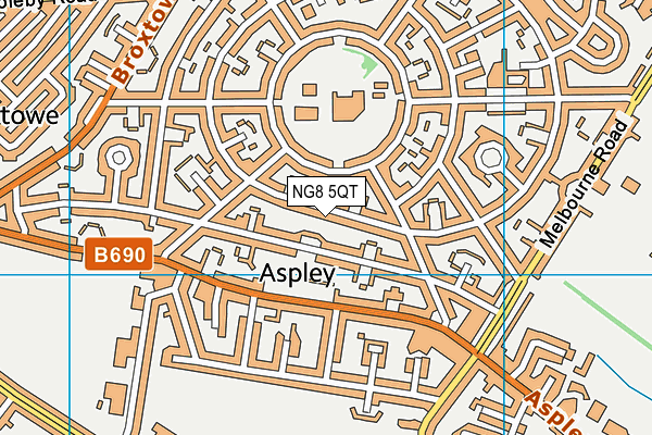 NG8 5QT map - OS VectorMap District (Ordnance Survey)