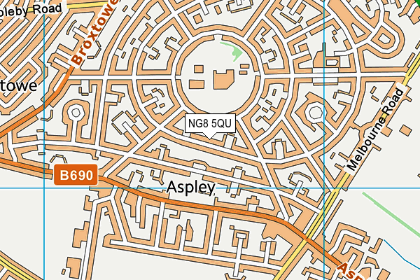 NG8 5QU map - OS VectorMap District (Ordnance Survey)