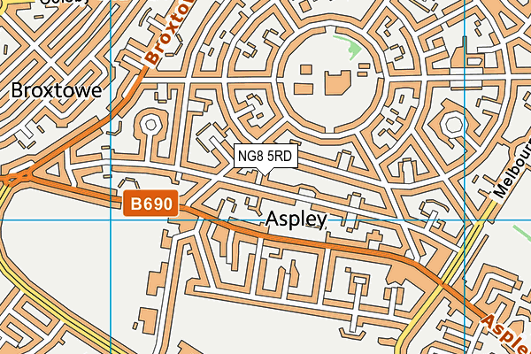 NG8 5RD map - OS VectorMap District (Ordnance Survey)