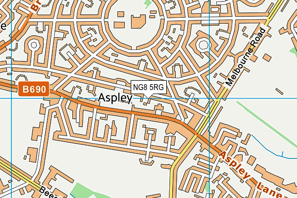 NG8 5RG map - OS VectorMap District (Ordnance Survey)