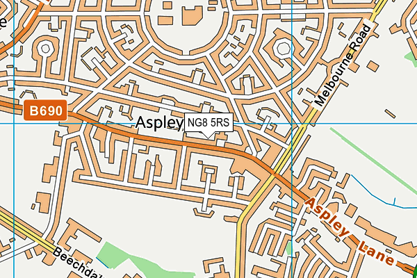 NG8 5RS map - OS VectorMap District (Ordnance Survey)