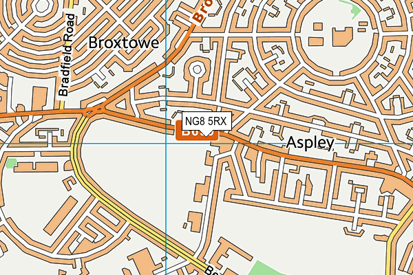 NG8 5RX map - OS VectorMap District (Ordnance Survey)