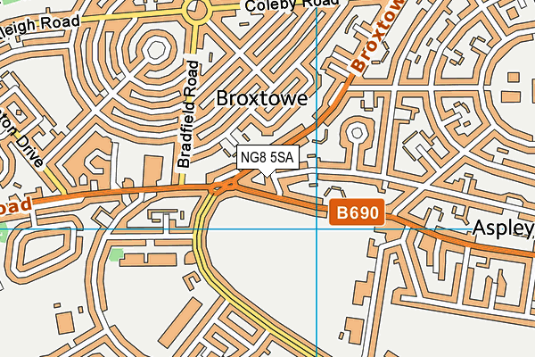 NG8 5SA map - OS VectorMap District (Ordnance Survey)