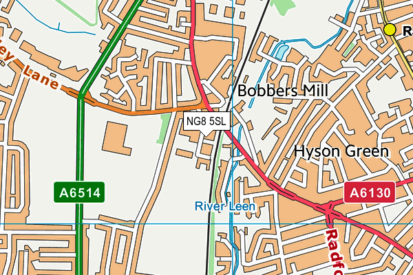 NG8 5SL map - OS VectorMap District (Ordnance Survey)