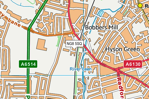 NG8 5SQ map - OS VectorMap District (Ordnance Survey)