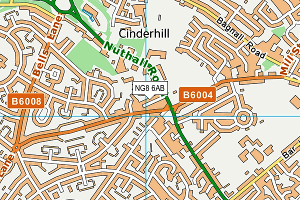 NG8 6AB map - OS VectorMap District (Ordnance Survey)