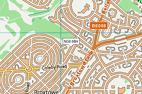 NG8 6BH map - OS VectorMap District (Ordnance Survey)