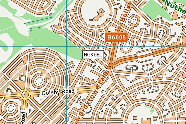 NG8 6BL map - OS VectorMap District (Ordnance Survey)
