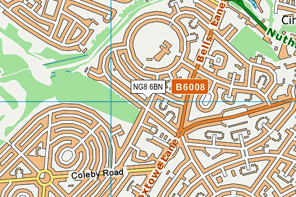 NG8 6BN map - OS VectorMap District (Ordnance Survey)