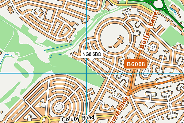 NG8 6BQ map - OS VectorMap District (Ordnance Survey)