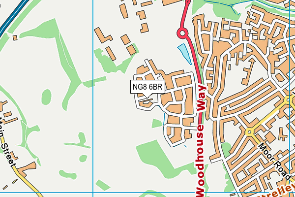 NG8 6BR map - OS VectorMap District (Ordnance Survey)