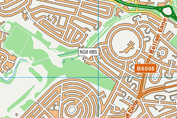 NG8 6BS map - OS VectorMap District (Ordnance Survey)