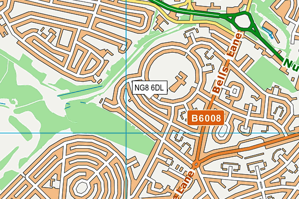 NG8 6DL map - OS VectorMap District (Ordnance Survey)