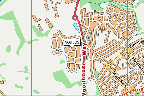 NG8 6DS map - OS VectorMap District (Ordnance Survey)