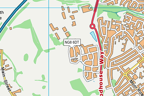 NG8 6DT map - OS VectorMap District (Ordnance Survey)