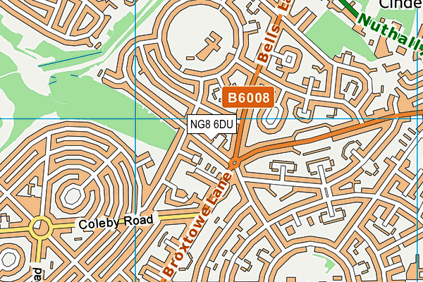 NG8 6DU map - OS VectorMap District (Ordnance Survey)