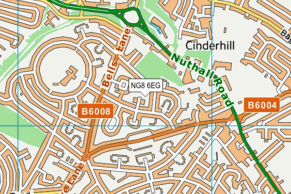 NG8 6EG map - OS VectorMap District (Ordnance Survey)