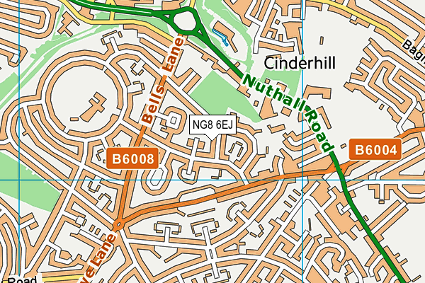 NG8 6EJ map - OS VectorMap District (Ordnance Survey)