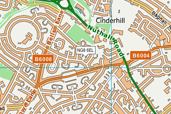 NG8 6EL map - OS VectorMap District (Ordnance Survey)