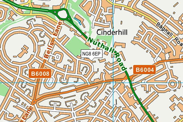 NG8 6EP map - OS VectorMap District (Ordnance Survey)