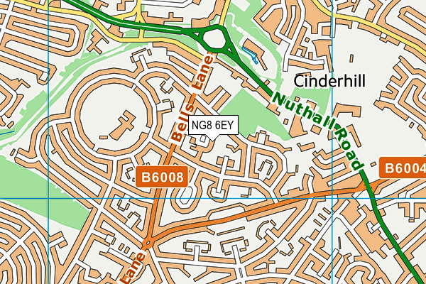 NG8 6EY map - OS VectorMap District (Ordnance Survey)