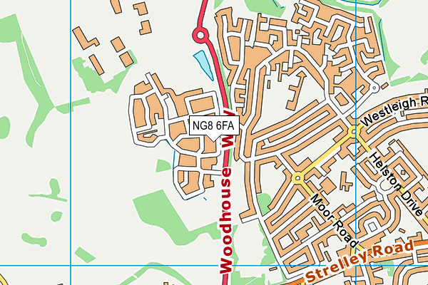 NG8 6FA map - OS VectorMap District (Ordnance Survey)