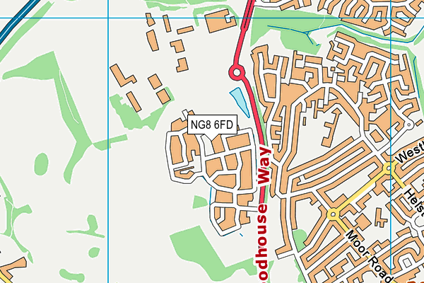 NG8 6FD map - OS VectorMap District (Ordnance Survey)