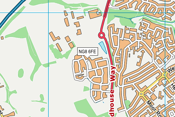 NG8 6FE map - OS VectorMap District (Ordnance Survey)