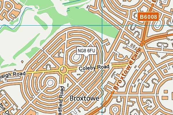 NG8 6FU map - OS VectorMap District (Ordnance Survey)