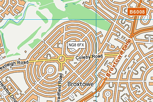 NG8 6FX map - OS VectorMap District (Ordnance Survey)