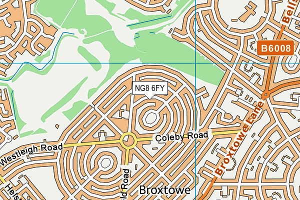 NG8 6FY map - OS VectorMap District (Ordnance Survey)