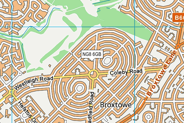 NG8 6GB map - OS VectorMap District (Ordnance Survey)