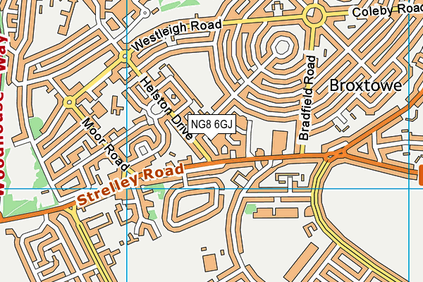 NG8 6GJ map - OS VectorMap District (Ordnance Survey)