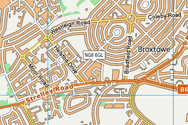 NG8 6GL map - OS VectorMap District (Ordnance Survey)