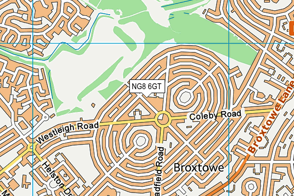 NG8 6GT map - OS VectorMap District (Ordnance Survey)