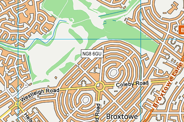 NG8 6GU map - OS VectorMap District (Ordnance Survey)