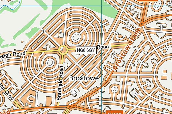 NG8 6GY map - OS VectorMap District (Ordnance Survey)