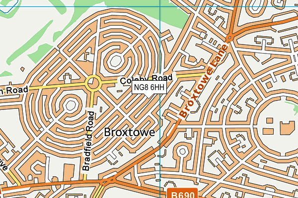 NG8 6HH map - OS VectorMap District (Ordnance Survey)