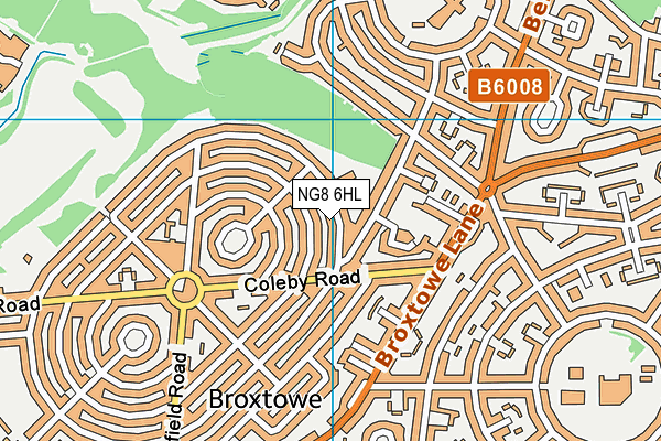 NG8 6HL map - OS VectorMap District (Ordnance Survey)