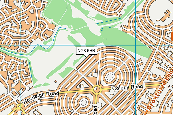 NG8 6HR map - OS VectorMap District (Ordnance Survey)