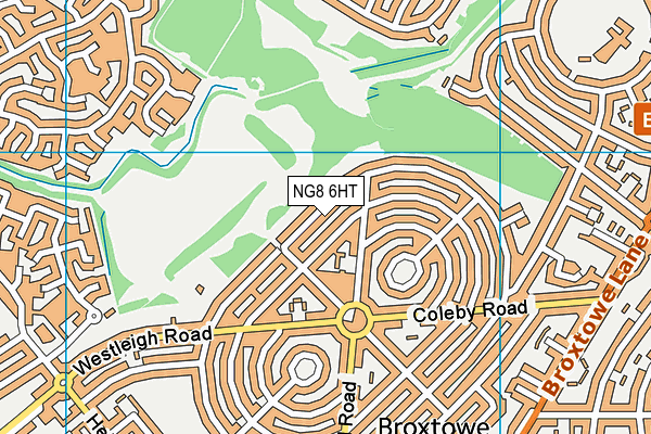 NG8 6HT map - OS VectorMap District (Ordnance Survey)