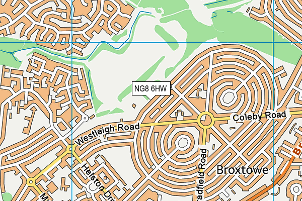 NG8 6HW map - OS VectorMap District (Ordnance Survey)