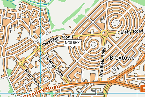 NG8 6HX map - OS VectorMap District (Ordnance Survey)