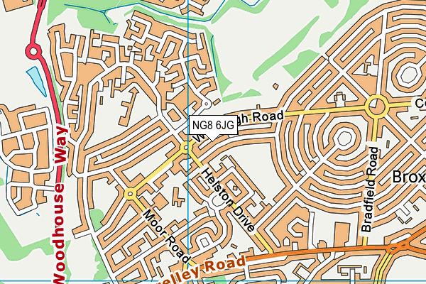 NG8 6JG map - OS VectorMap District (Ordnance Survey)