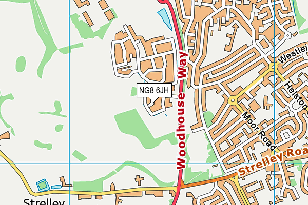 NG8 6JH map - OS VectorMap District (Ordnance Survey)